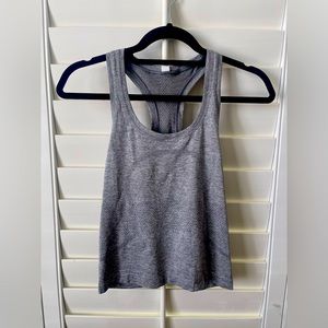 Lululemon Swiftly Tech Racerback Tank Top 2.0 *Race Length in Slate/White sz 4